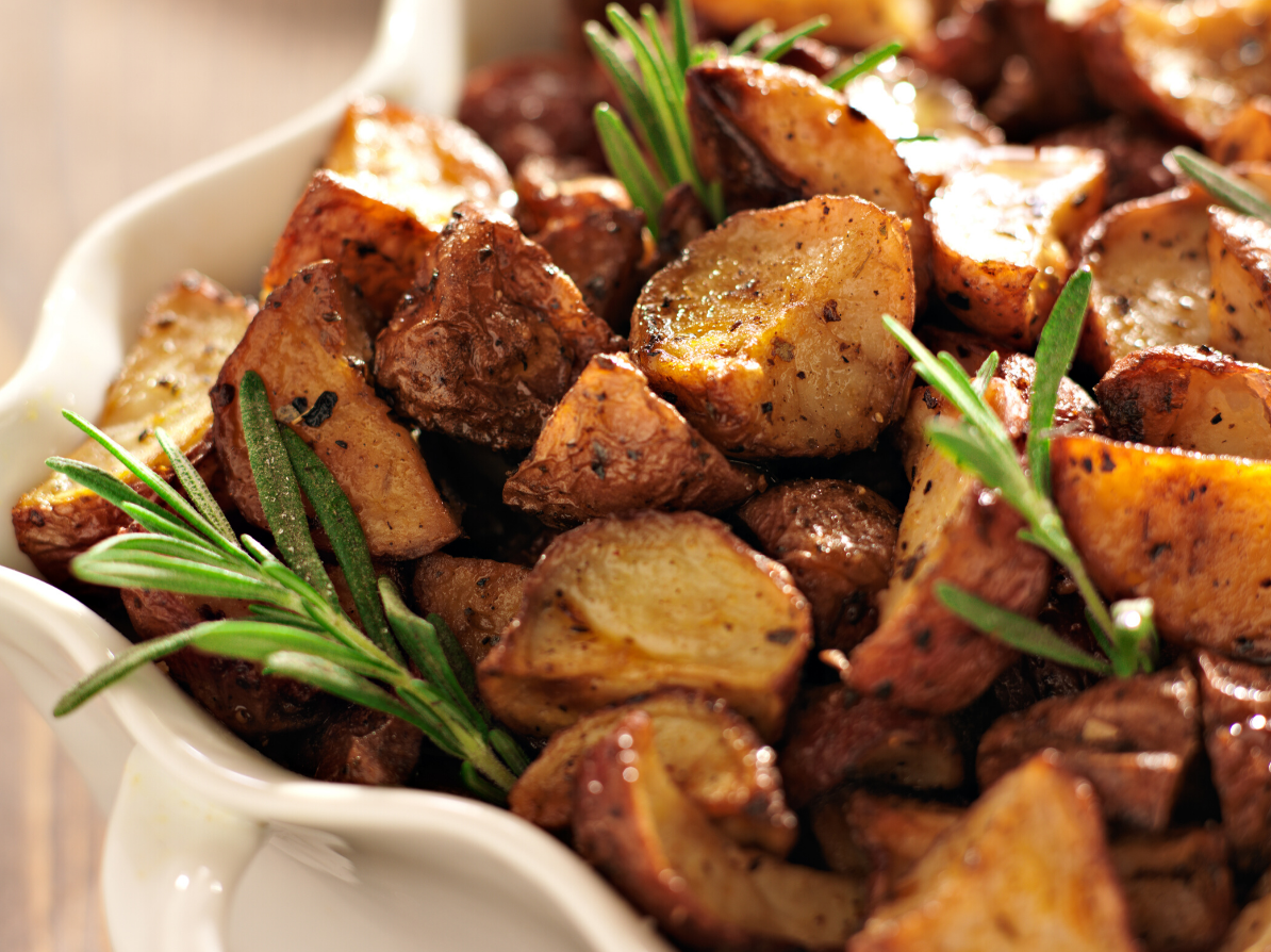 Roasted Potatoes with Whole Garlic and Rosemary